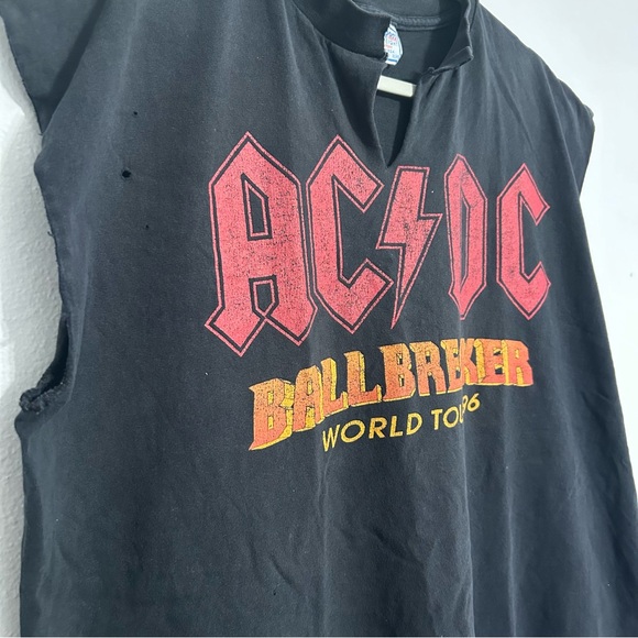 RARE Collectible Vintage 1996 AC/DC Ballbreaker Tour Black Sleeveless Tee - Picture 4 of 8